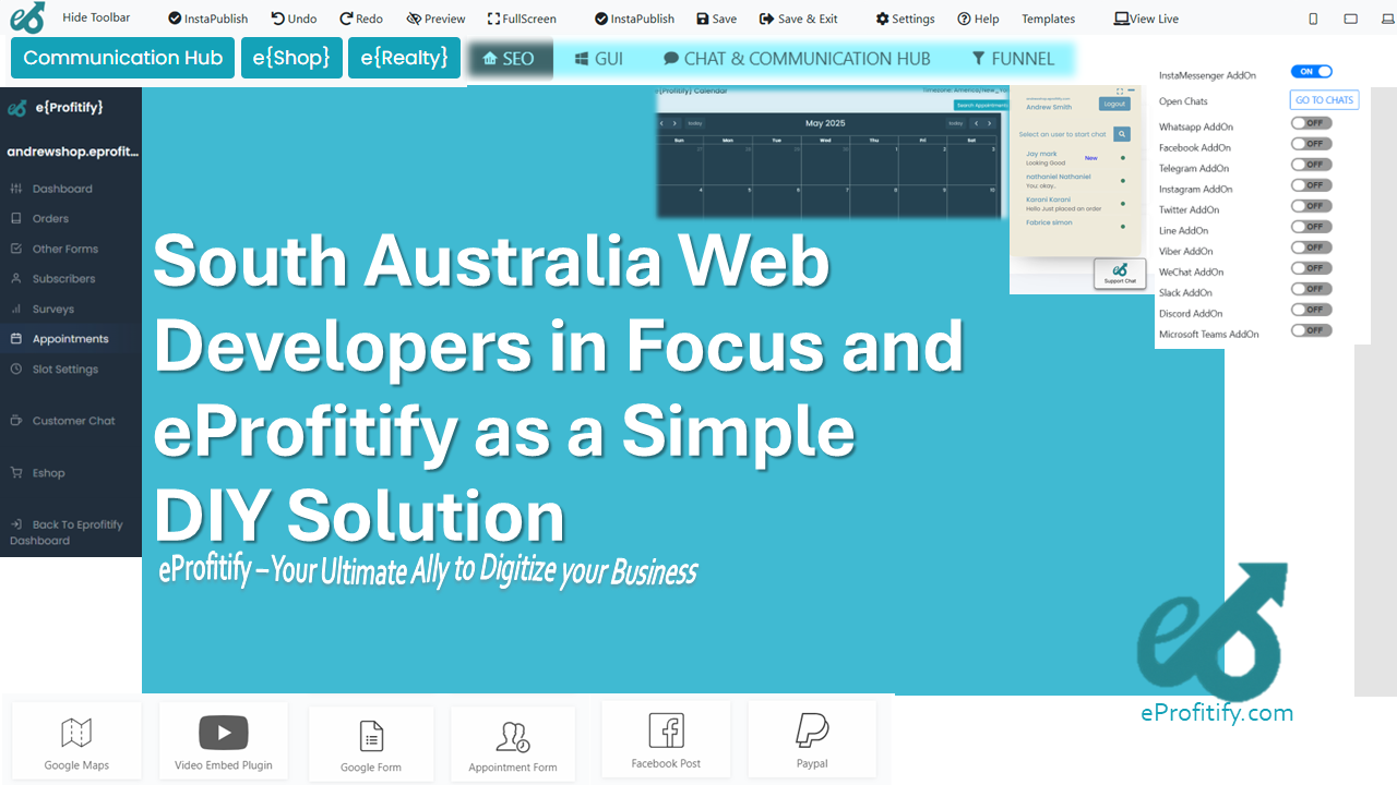 South Australia Web Developers in Focus and eProfitify as a Simple DIY Solution